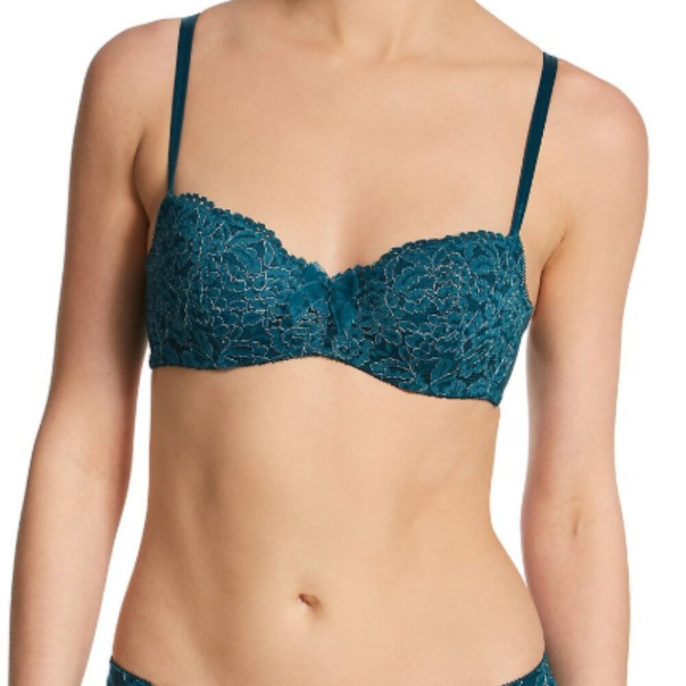 B.tempt'd by Wacoal Women's Ciao Bella Balconette Bra in Green | Size 36D